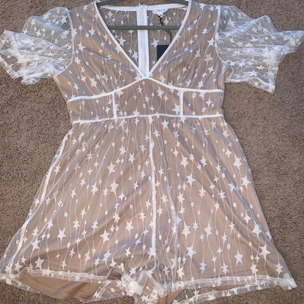 Lacey star sheer romper